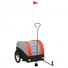 Bike Trailer Black and Orange 99.2 lb Iron