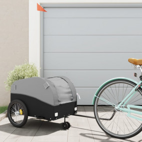 Bike Trailer Black and Gray 99.2 lb Iron