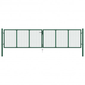 Mesh Garden Gate Steel 153.5"x29.5" Green