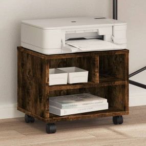 Printer Stand with Wheels Smoked Oak 16.1"x12.6"x13.6"
