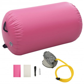 Inflatable Gymnastic Roll with Pump 39.4"x23.6" PVC Pin...