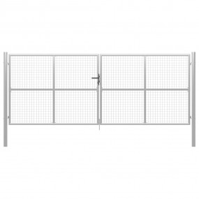 Garden Gate Galvanized Steel 163.4"x78.7" Silver