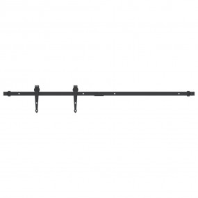 Mini Sliding Cabinet Door Kit Black 48" Carbon Steel