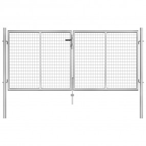 Garden Gate Galvanized Steel 120.5"x59.1" Silver