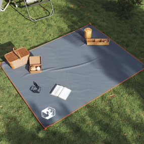 Picnic Blanket with Pegs Gray and Orange 80.7"x61"
