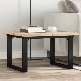 Coffee Table O-Frame 23.6"x23.6"x15.9" Solid Wood Pine ...