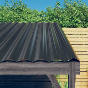 Roof Panels 36 pcs Powder-coated Steel Anthracite 31.5"...