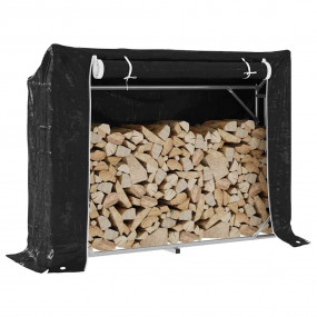 vidaxL Firewood Rack with Rain Cover 59.4"x15.9"x43.5" ...