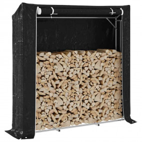 vidaxL Firewood Rack with Rain Cover 78.7"x15.7"x78.7" ...