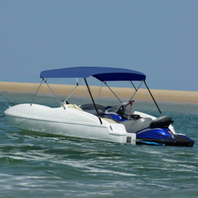 4 Bow Bimini Top Navy Blue 95.7"x(90.6"-96.1")x53.9"