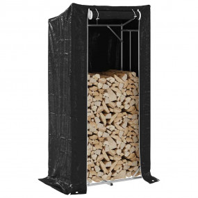 vidaxL Firewood Rack with Rain Cover 39.4"x23.6"x78.7" ...