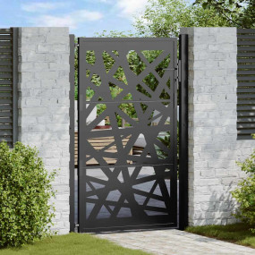 Patio Gate Black 41.3x61.0" Steel Light Design