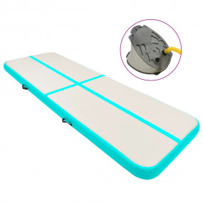 Inflatable Gymnastics Mat with Pump 157.5x39.4x7.9" PVC...