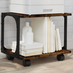 Printer Stand 2-Tier Smoked Oak 16.1"x11"x13.2" Enginee...