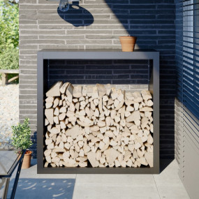 Firewood Rack Anthracite 39.4"x15.7"x39.4" Steel