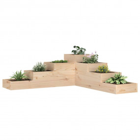 Patio Planter 4-Tier 41.7x41.1x14.2" Solid Wood Pine