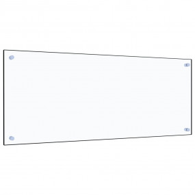 Kitchen Backsplash Transparent 39.4"x15.7" Tempered Gla...