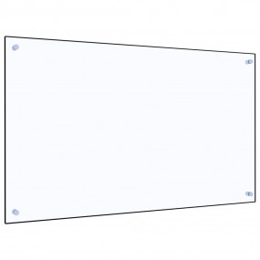 Kitchen Backsplash Transparent 39.4"x23.6" Tempered Gla...