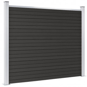 Fence Panel WPC 70.9x57.5" Grey