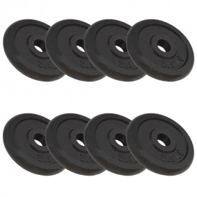 Weight Plates 8 pcs 8x5.5 lb Cast Iron