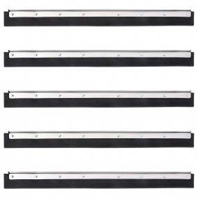 Floor Squeegee Heads 5 pcs 21.7x0.8x2.0" Steel and Rubb...