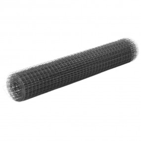 Chicken Wire Fence Steel with PVC Coating 82.0x3.3' Gre...