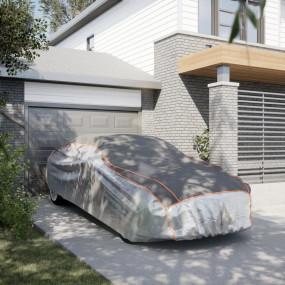 Car Cover for Sedan Hail Protection Full M Grey and Sil...