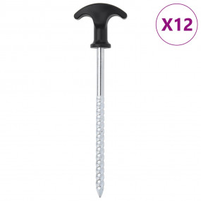 Tent Pegs 12 pcs 6.7 " 0.28 " Galvanized Steel