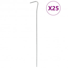 Tent Pegs 25 pcs 9.1 " 0.12 " Galvanized Steel