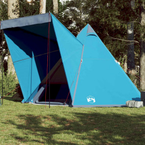 Family Tent Tipi 6-Person Blue Waterproof