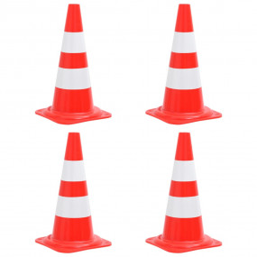 Reflective Traffic Cones 4 pcs Red and White 19.7 "