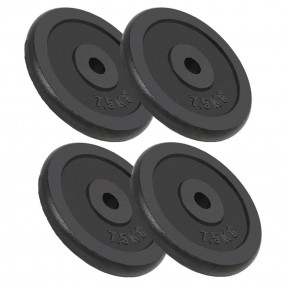 Weight Plates 4 pcs 4x16.5 lb Cast Iron