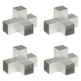 Post Connectors 4 pcs X Shape Galvanized Metal 3.58x3.5...