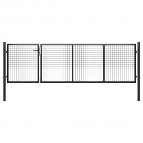 Patio Gate Steel 137.8x29.5" Anthracite
