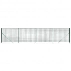 Wire Mesh Fence with Flange Green 5.9x32.8'