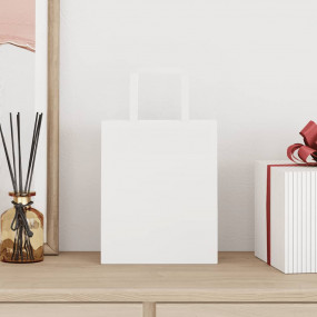 Paper Bags 250 pcs with Handles White 7.1x3.1x8.7"
