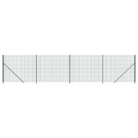Wire Mesh Fence with Flange Green 5.2x32.8'