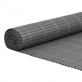 Patio Fence Double-Sided Grey 5.9x9.8' PVC