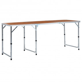 Foldable Camping Table Aluminum 70.9x23.6"