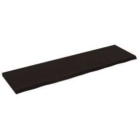 Wall Shelf Dark Brown 86.6 x 23.6 x (0.8-2.4) " Treated...