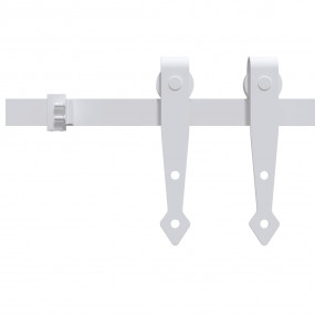 Mini Sliding Cabinet Door Kit Carbon Steel White 72.0 "