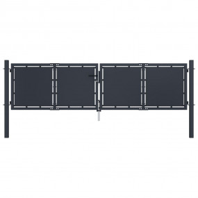 Patio Gate Steel 118.1x29.5" Anthracite