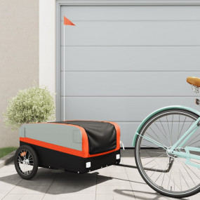 Bike Trailer Black and Orange 99.2 lb Iron