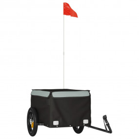 Bike Trailer Black and Grey 66.1 lb Iron