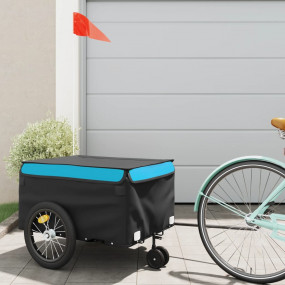 Bike Trailer Black and Blue 99.2 lb Iron