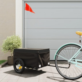 Bike Trailer Black 66.1 lb Iron