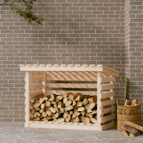Firewood Rack 42.5x28.7x31.1" Solid Wood Pine