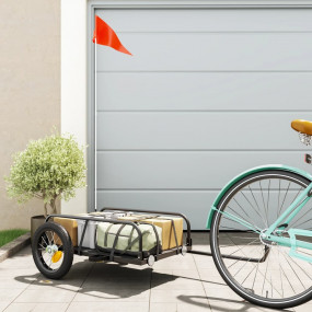 Bike Trailer Black 48.0x20.9x12.2" Iron