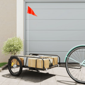 Bike Trailer Black 53.1x27.6x14.6" Iron