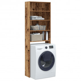 Washing Machine Cabinet Old Wood 25.2x9.4x74.8"